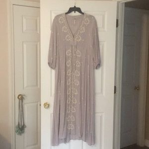 Free People Fable Embroidered Maxi Dress